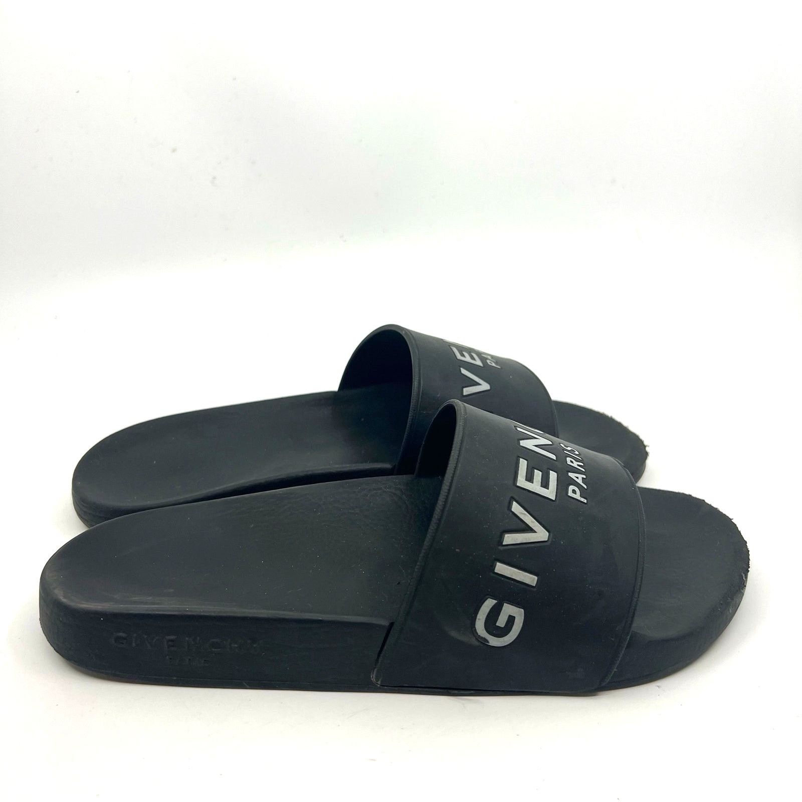 Givenchy Givenchy Paris Black Flat Sandals Slides Women's 8 US Size US 8 / IT 38 - 3 Thumbnail