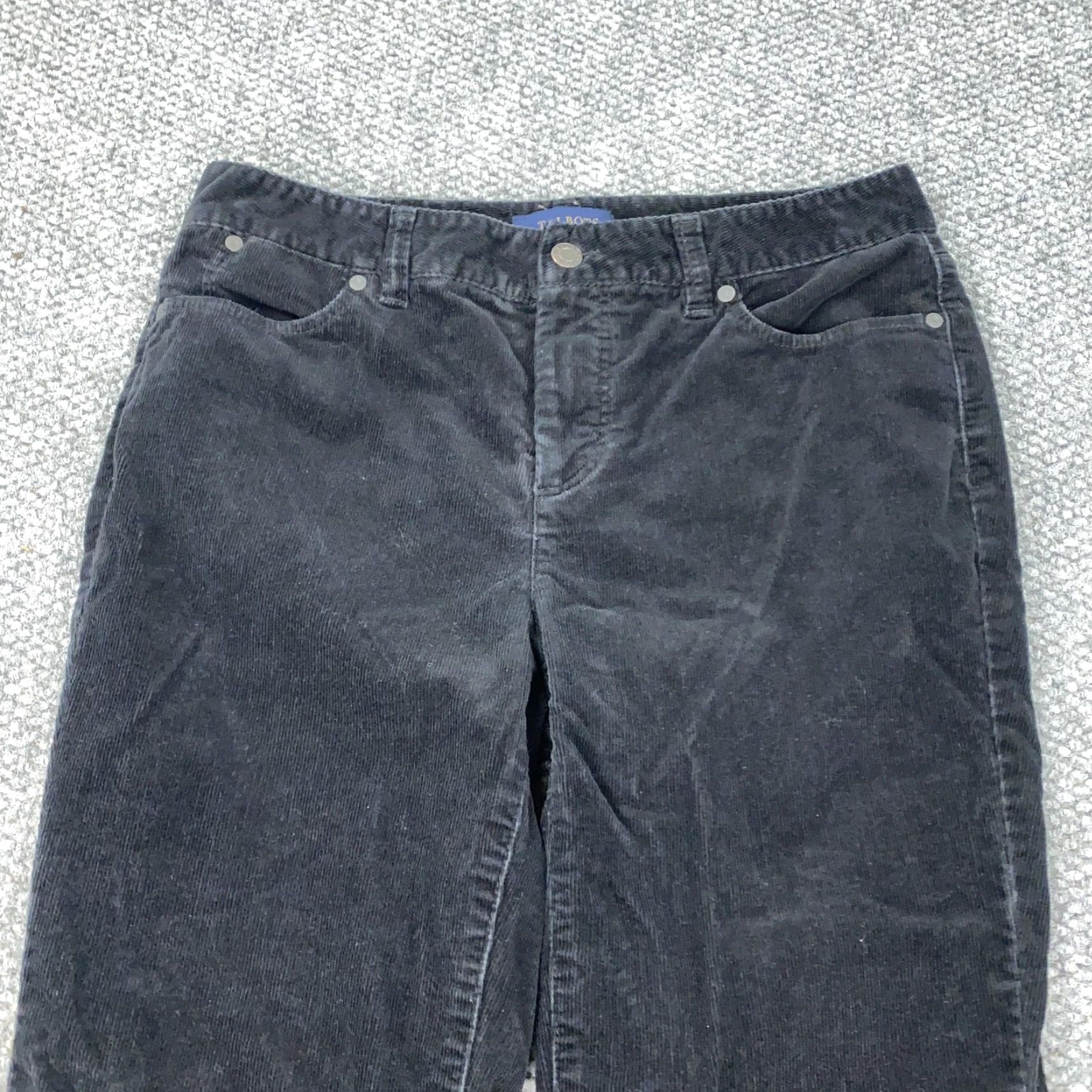 Talbots Talbots Heritage Pants Jeans Womens 8P Black Corduroy Straight Leg Stretch Pockets Zip Casual Womens Size 30" / US 8 / IT 44 - 2 Thumbnail