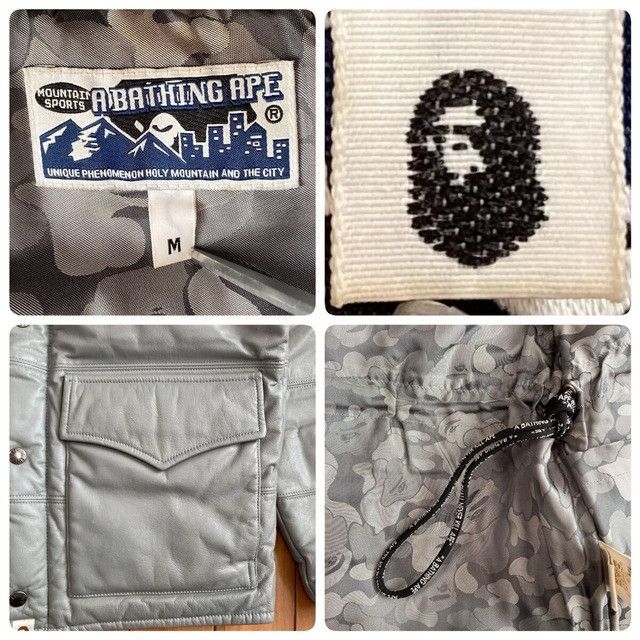Bape BAPE Cowhide Leather Hoodie Down Jacket a bathing ape NIGO Size US M / EU 48-50 / 2 - 9 Thumbnail