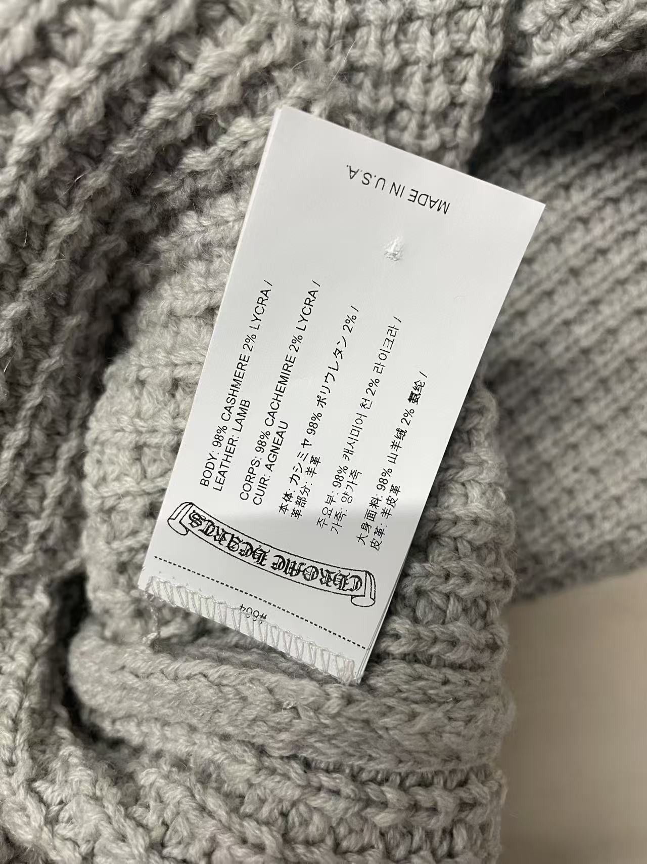 Chrome Hearts Chrome Hearts Cashmere Waffle Cross Patch Cardigan Sweater Size S / US 4 / IT 40 - 8 Thumbnail