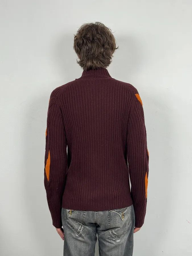 Marithe + Francois Girbaud 2000s Marithé + François Girbaud Brown & Orange Zip-Up Sweater Size US M / EU 48-50 / 2 - 3 Thumbnail