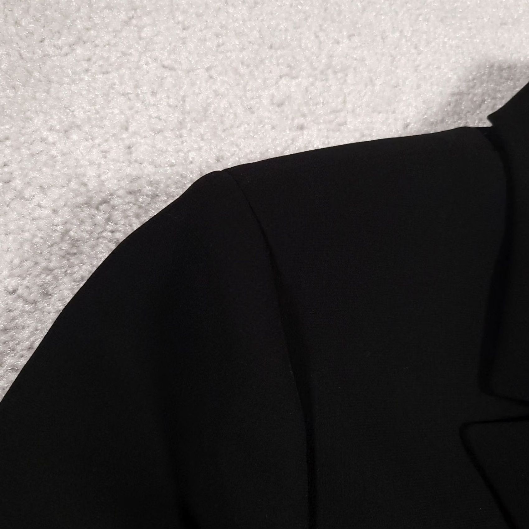 Vintage Le Suit Blazer Jacket Women 16 Black Shoulder Pads Three Button Lined Beaded Size XXL / US 16-18 / IT 52-54 - 7 Thumbnail