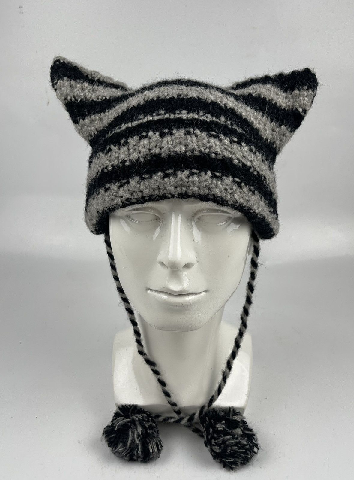 Japanese Brand × Seditionaries custom made knitted devil winter hat with horn tc32 Size ONE SIZE - 2 Thumbnail