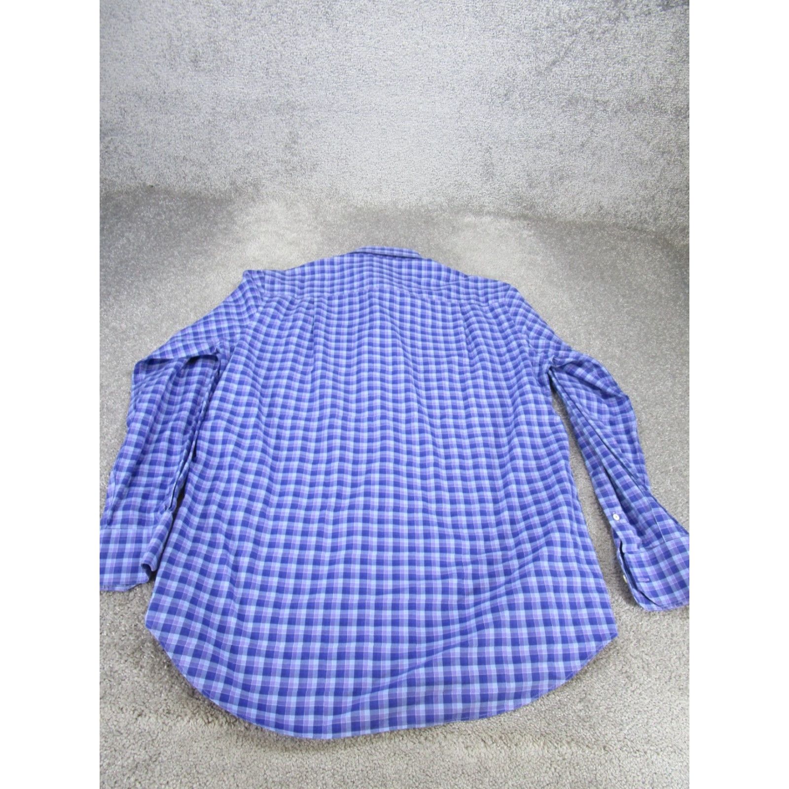 David Donahue David Donahue Shirt Mens Large Button Up Purple Cotton Check Slub Button-Up Casual Decade 90s Mens Size US L / EU 52-54 / 3 - 3 Thumbnail