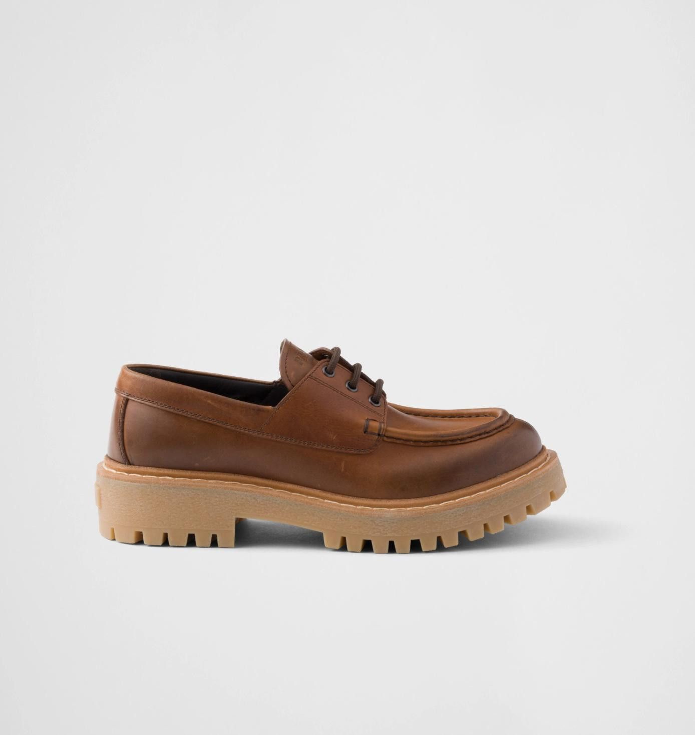 Prada PRADA LACED LEATHER LOAFERS SIZE 38 Size ONE SIZE - 1 Thumbnail