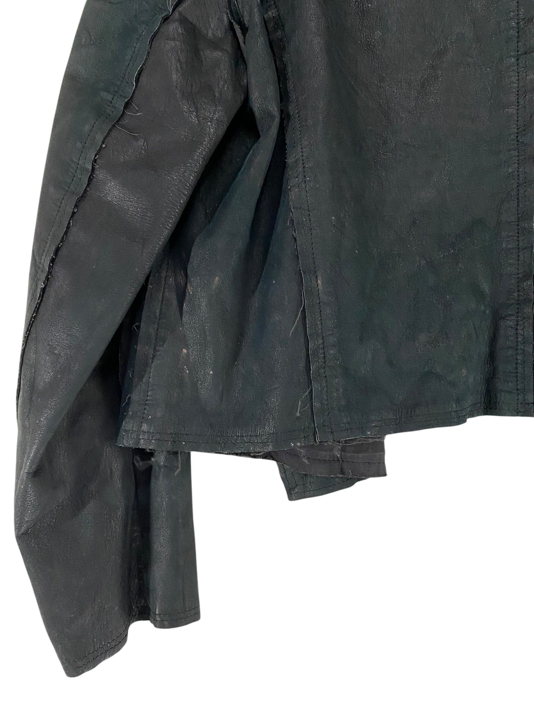 Comme des Garcons SS02 comme des garcons cowhide leather wrap jacket Size L / US 10 / IT 46 - 9 Thumbnail