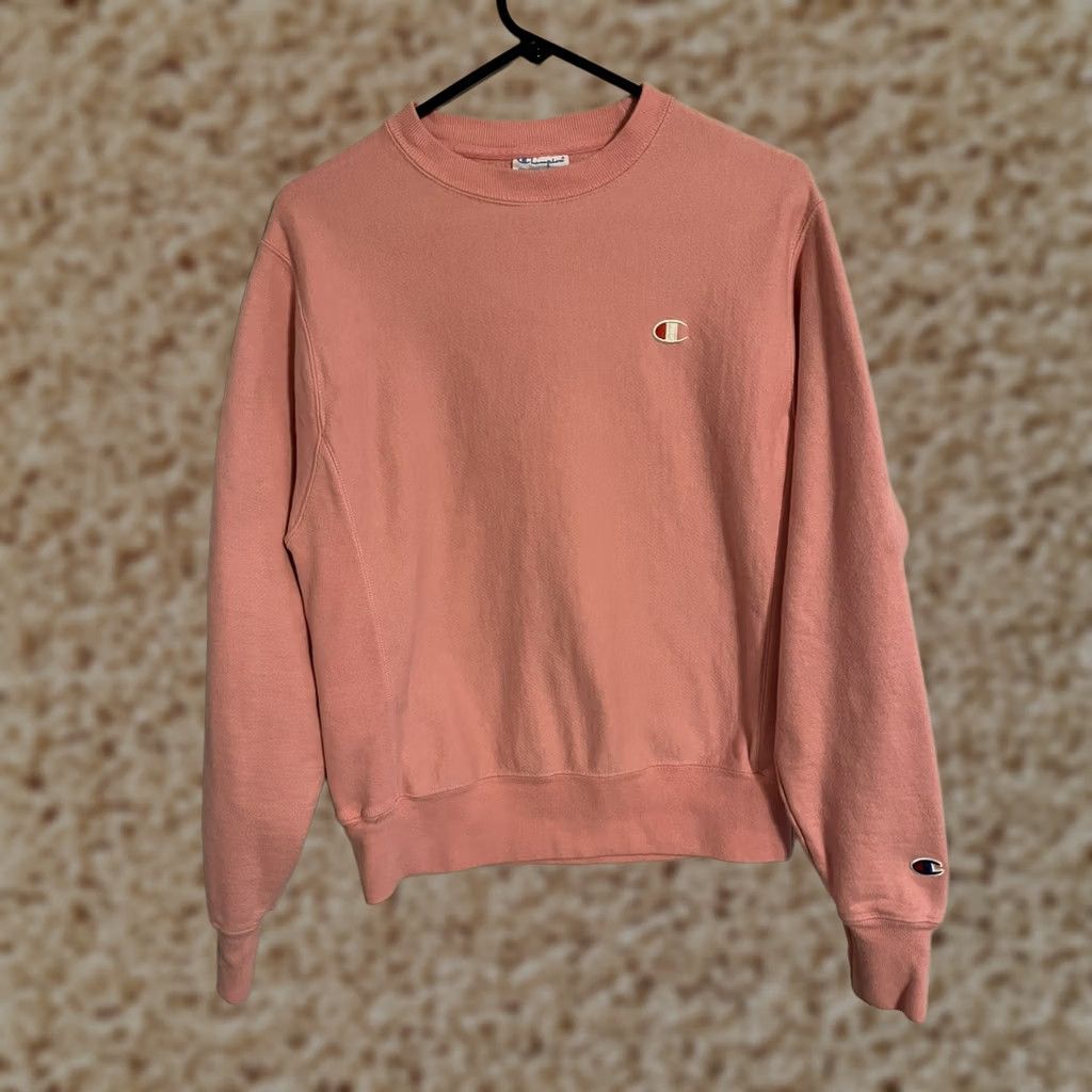 Champion Champion Reverse Weave Ladies Light Pink Crewneck Sweatshirt - Womens Small - Size S / US 4 / IT 40 - 1 Thumbnail