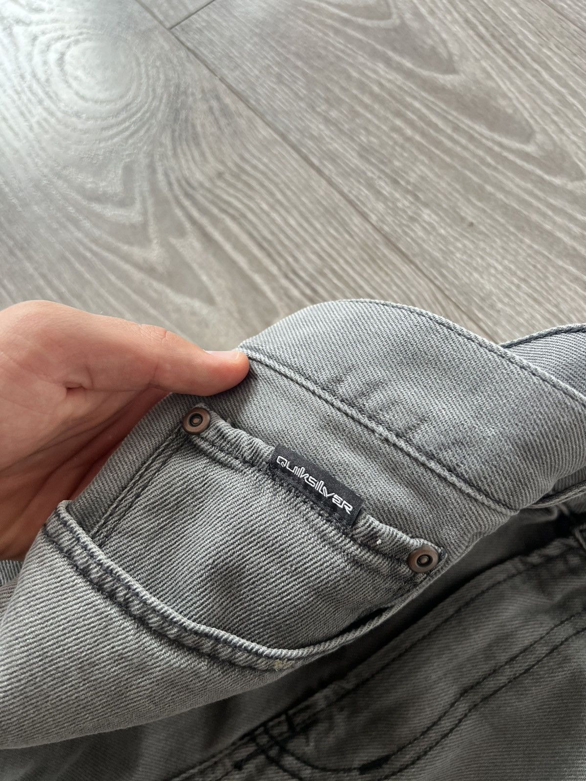 Quiksilver Archival Sk8 Quicksilver Opium Gray Baggy Jeans Shorts Size US 40 / EU 56 - 16 Thumbnail