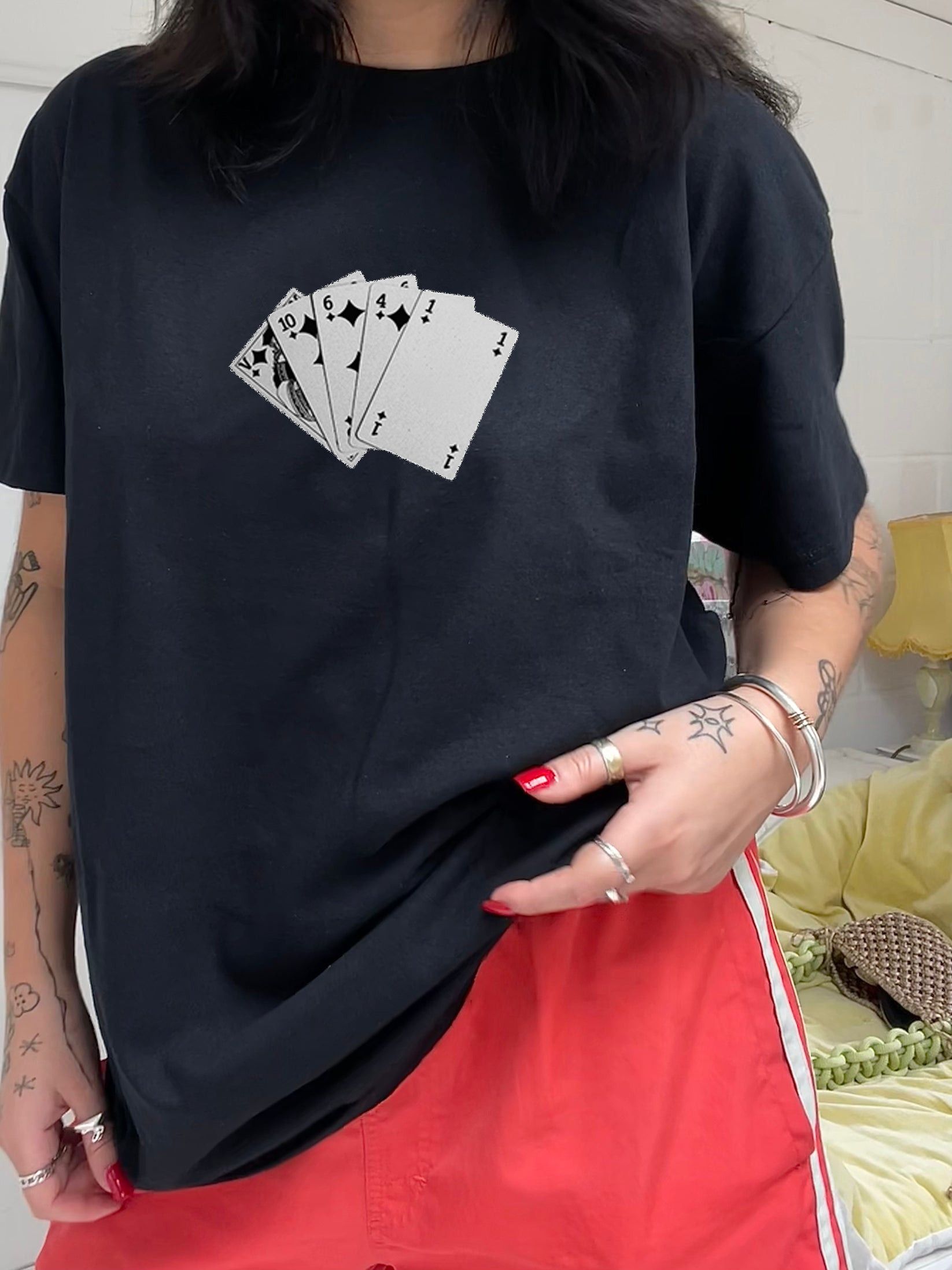 Vintage Counting Cards Tee | Sharp Style, Strategic Edge Size M / US 6-8 / IT 42-44 - 2 Thumbnail