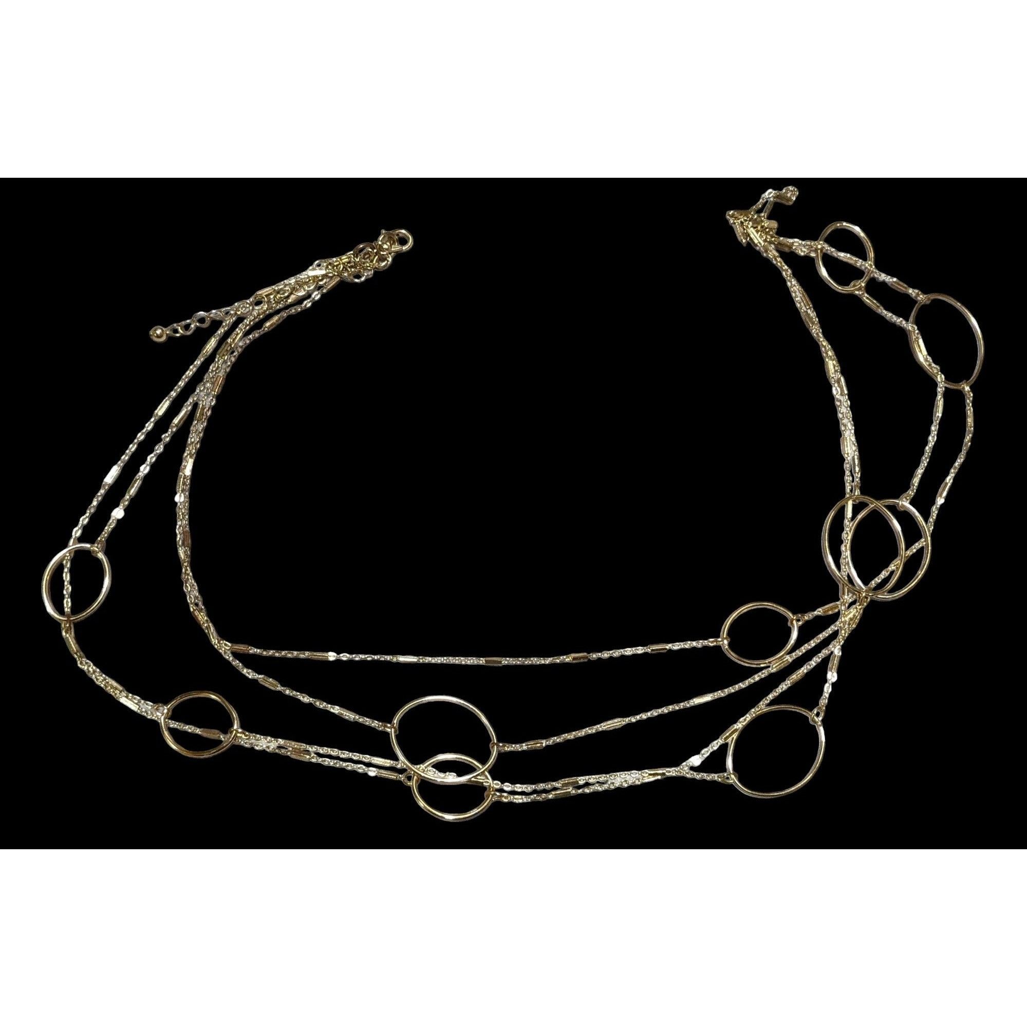 Other Multilayer Gold Chain Open Loop Necklace Size ONE SIZE - 2 Thumbnail