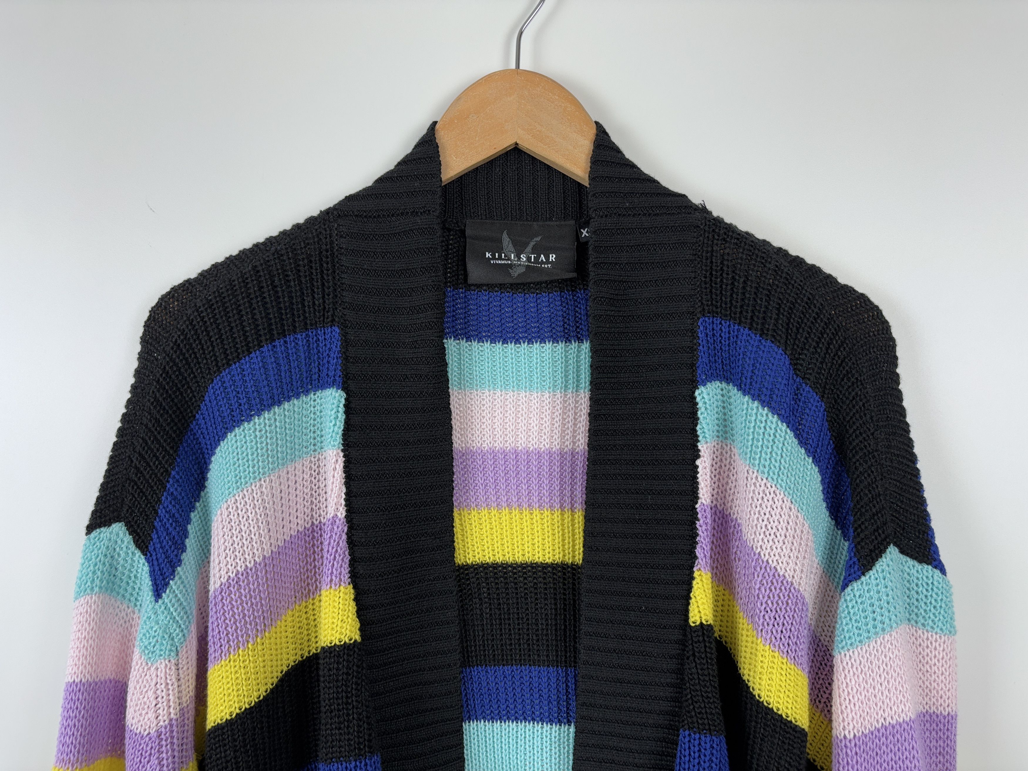 Womens Killstar Rainbow Knit Cardigan Size XS