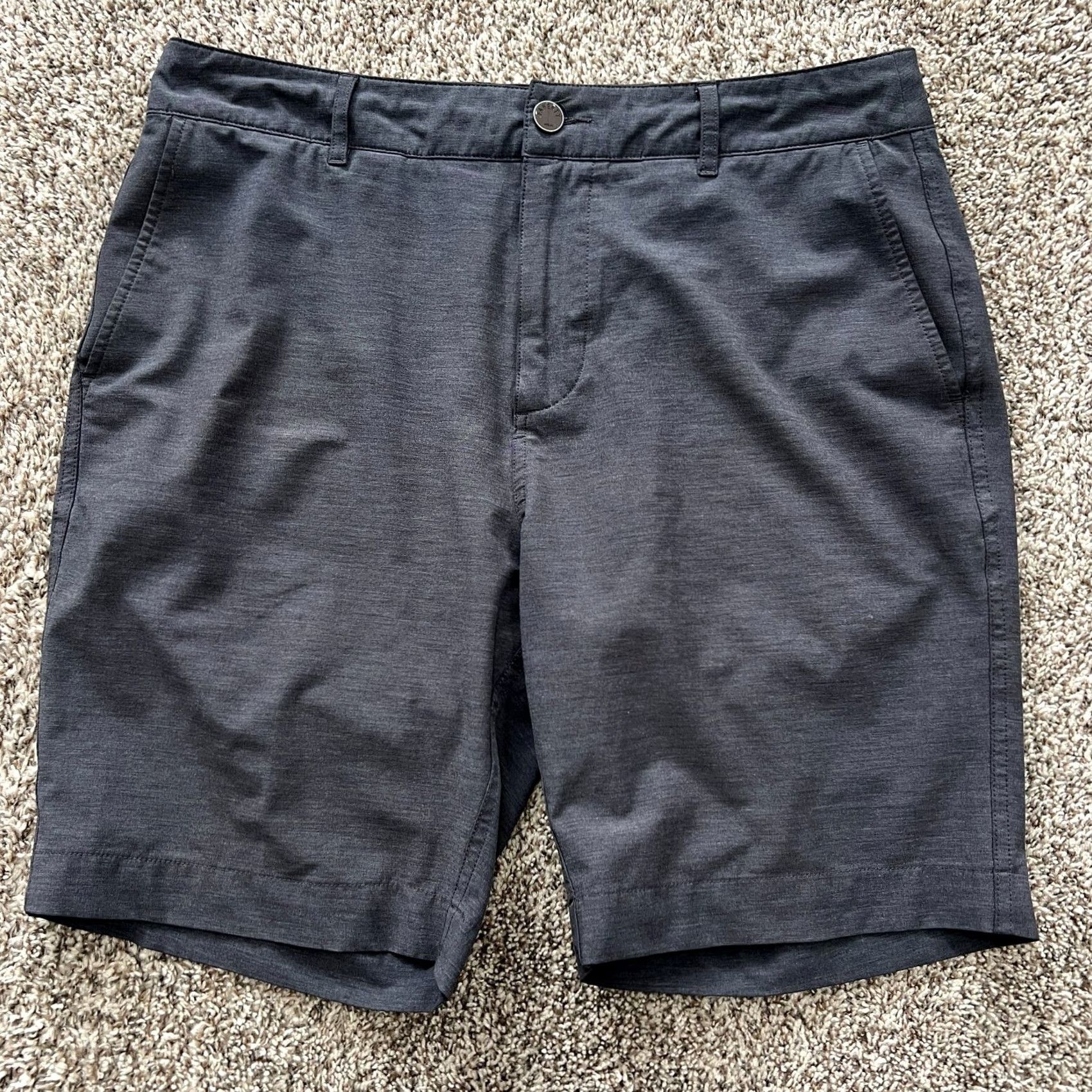 Faherty Faherty All Day Shorts Mens 33 Grey Casual Drawstring Pockets Performance Shirt? Size US 34 / EU 50 - 5 Thumbnail