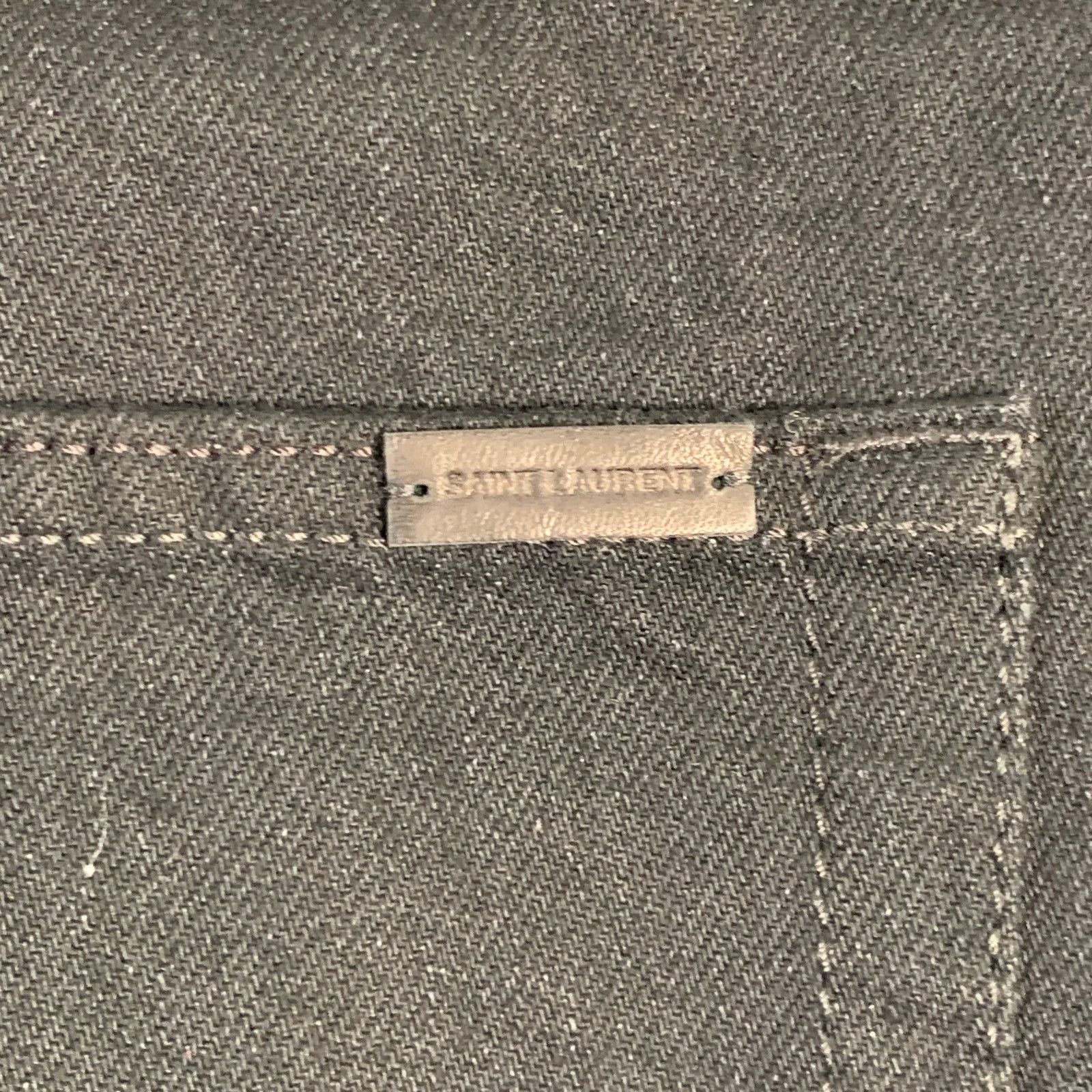 Saint Laurent Paris SAINT LAURENT Size 31 Denim Straight Slim Five Pockets Jeans Size US 31 - 3 Thumbnail