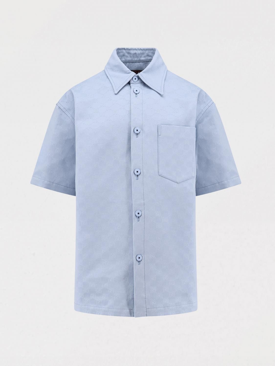 Gucci Gucci Shirt Men Sky Blue Size US M / EU 48-50 / 2 - 1 Thumbnail