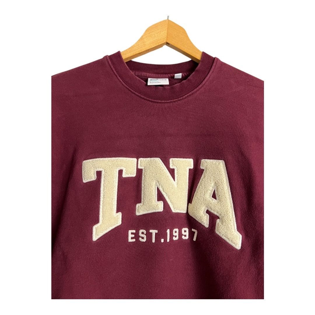 TNA TNA Sweat fleece XS Maroon Crewneck Sweatshirt Boyfriend Size XS / US 0-2 / IT 36-38 - 2 Thumbnail