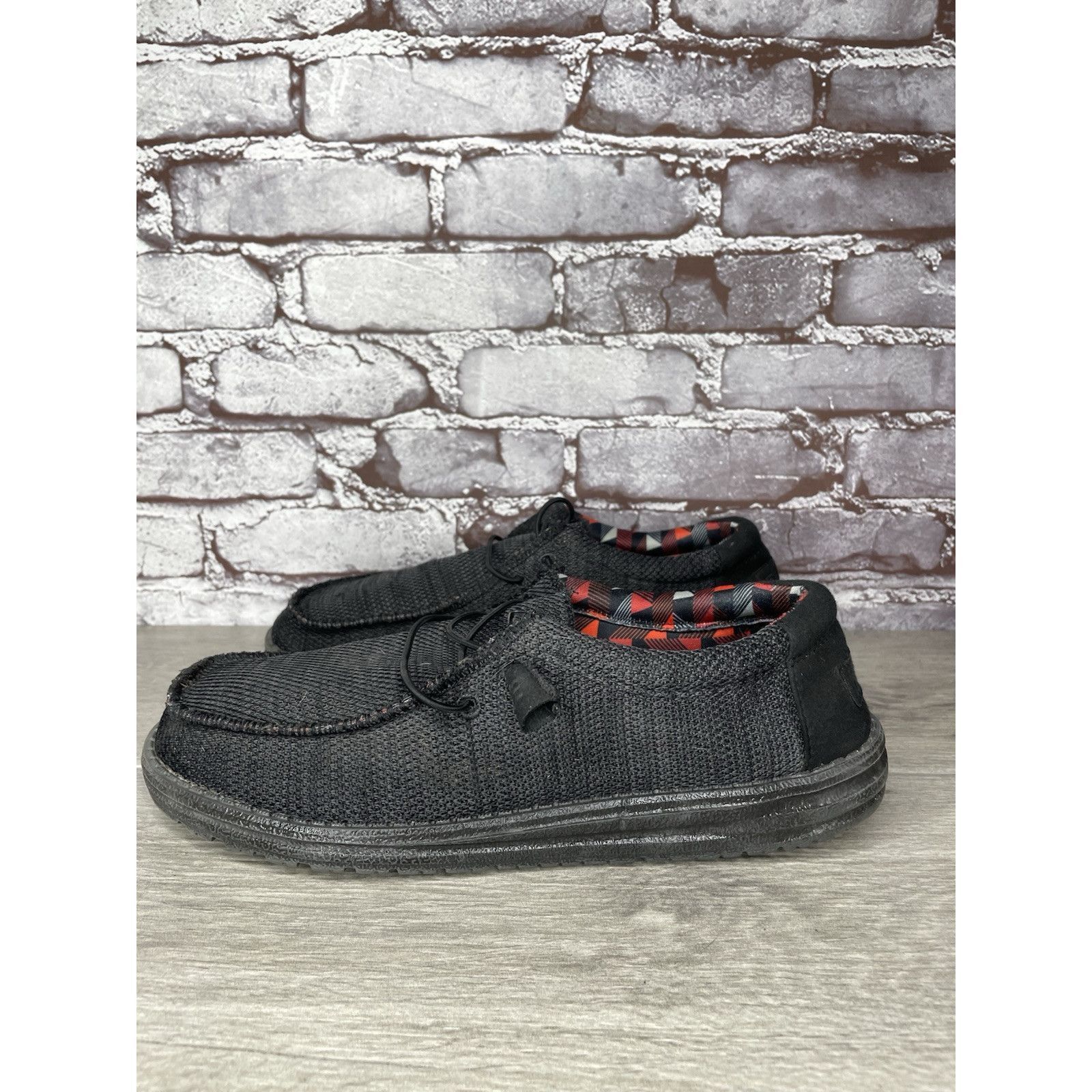 Other Hey Dude Shoes Wally Sox Comfortable Jet Black Gray Slip On Size US 10 / EU 43 - 22 Thumbnail