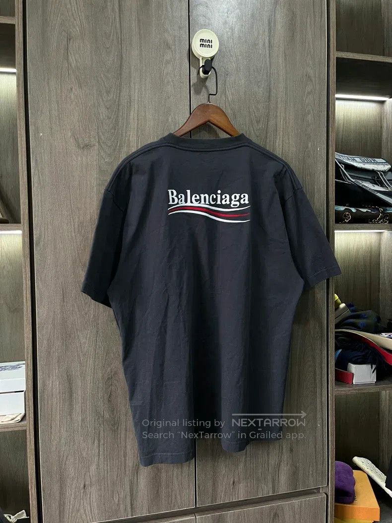 Balenciaga Balenciaga Smoke Grey Coke Embroidered Short Sleeve Size US M / EU 48-50 / 2 - 3 Thumbnail