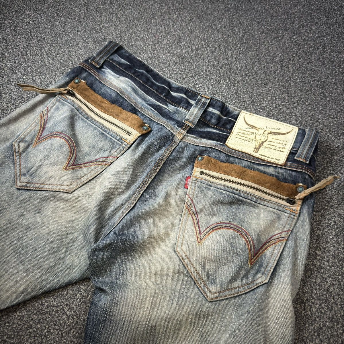 Kapital Vintage Flared Thrashed Edwin Clawmark Jeans Denim Size US 32 / EU 48 - 9 Thumbnail