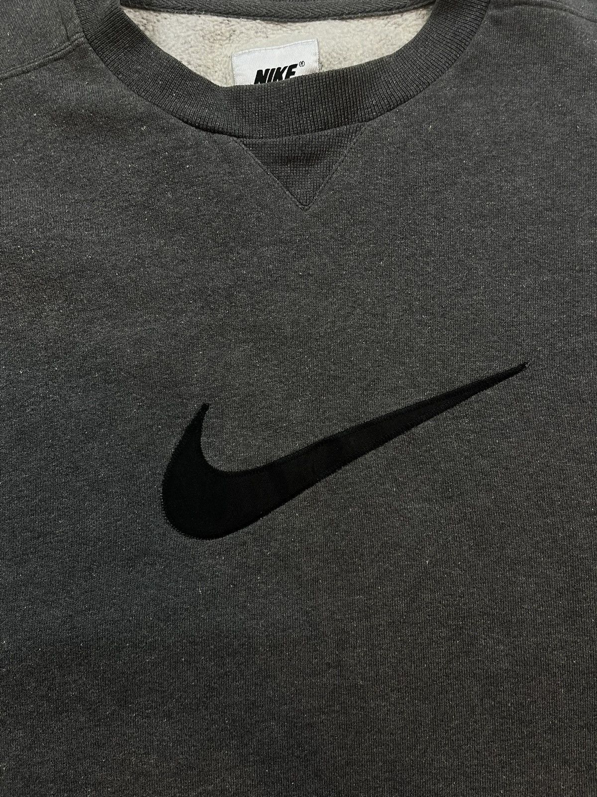 Nike × Vintage 90s Nike Big Central Swoosh Vintage Y2K Oversized Sweatshirt Size US M / EU 48-50 / 2 - 2 Thumbnail