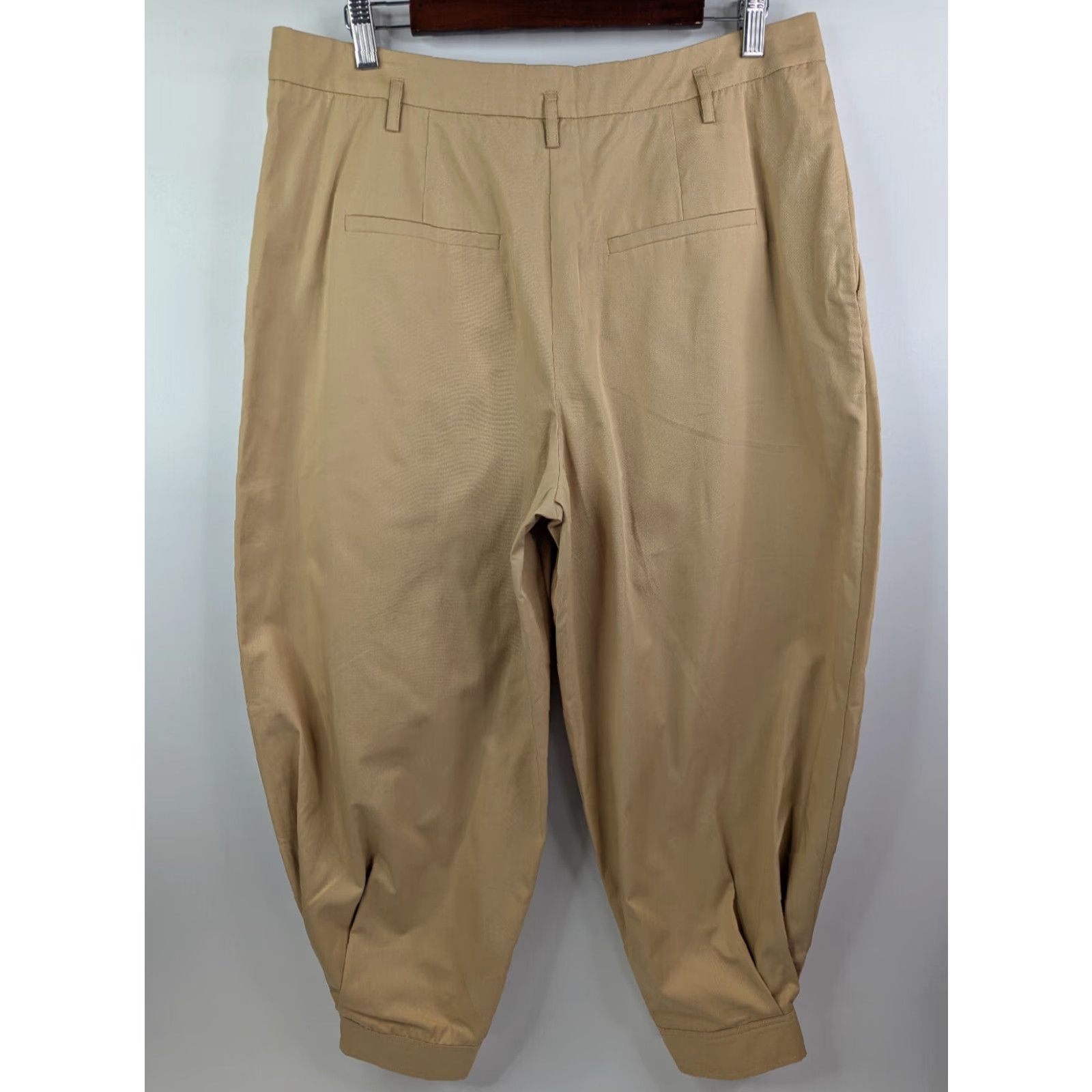 Free People VINTAGE Free People Lucia Trousers Pants Womens 12 Beige Cotton Harem Balloon OB1725148 Size 34" / US 12 / IT 48 - 3 Thumbnail