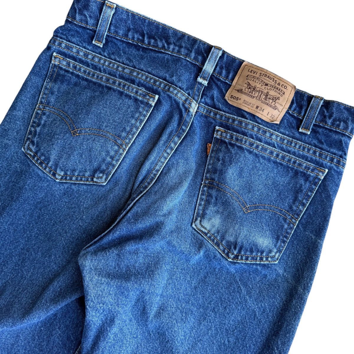Levi's Vintage Clothing × Vintage 1994 Levis 505 Orange Tab Vintage Straight Leg 90s Jeans Size US 33 - 13 Thumbnail
