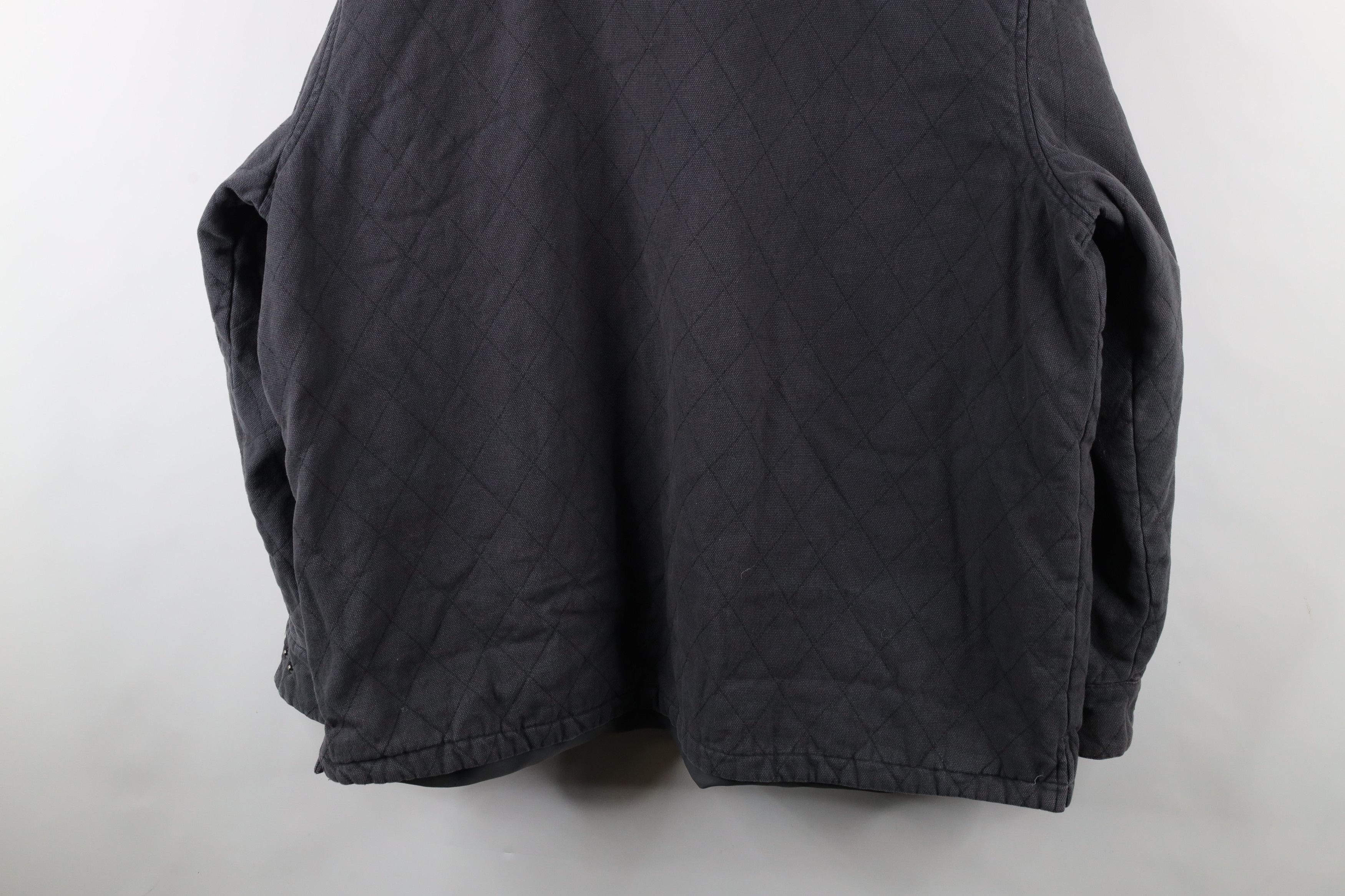 Harley Davidson × Vintage Vintage Harley Davidson Spell Out Canvas Quilted Jacket Gray Size US XXL / EU 58 / 5 - 13 Thumbnail