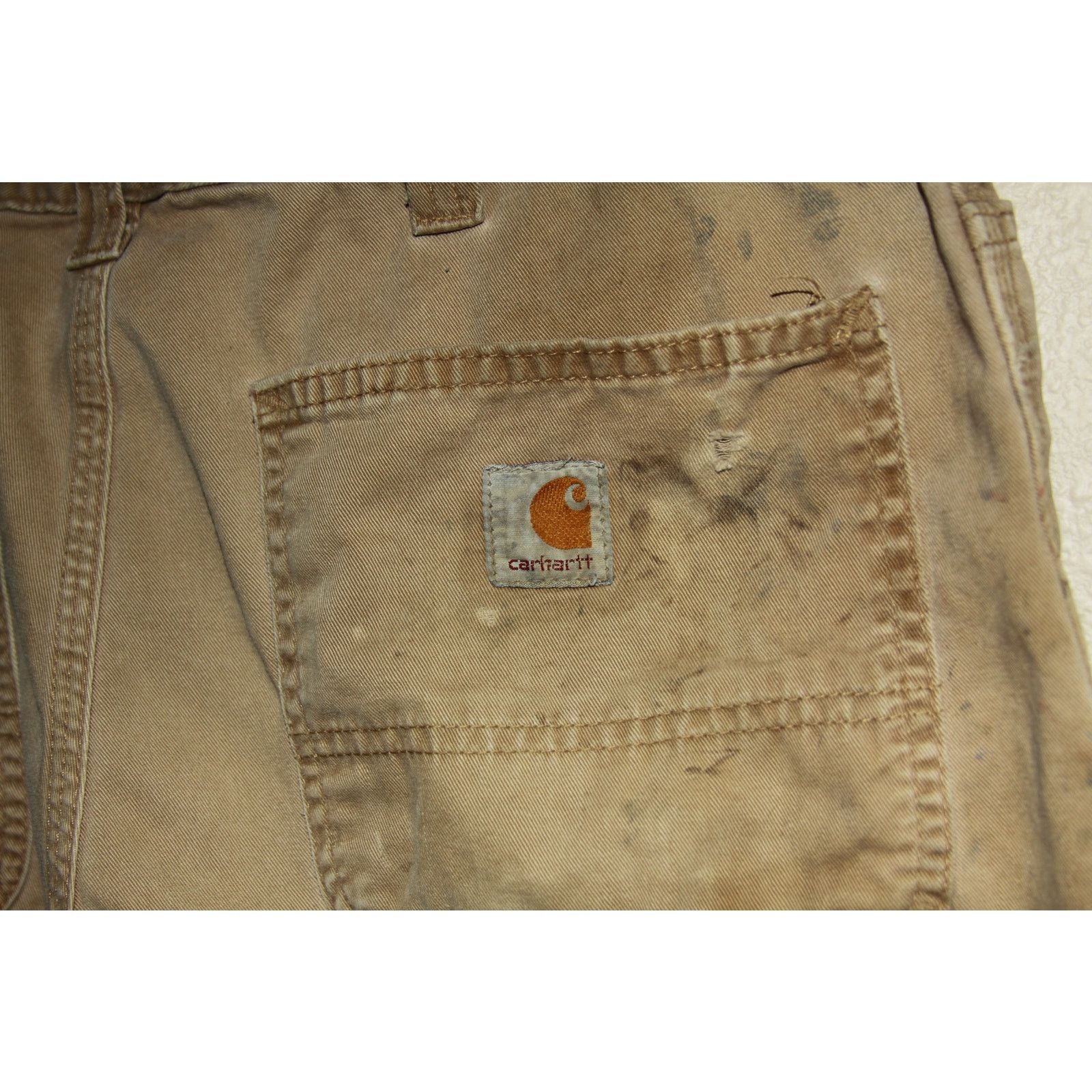 Carhartt Carhartt Relaxed Fit Carpenter Pants 34x32 Tan Paint-Stained Size US 34 / EU 50 - 5 Thumbnail