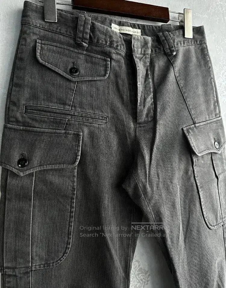 Balenciaga Sz 44 Balenciaga Washed Denim Cargo Pants. Size US 28 / EU 44 - 2 Thumbnail