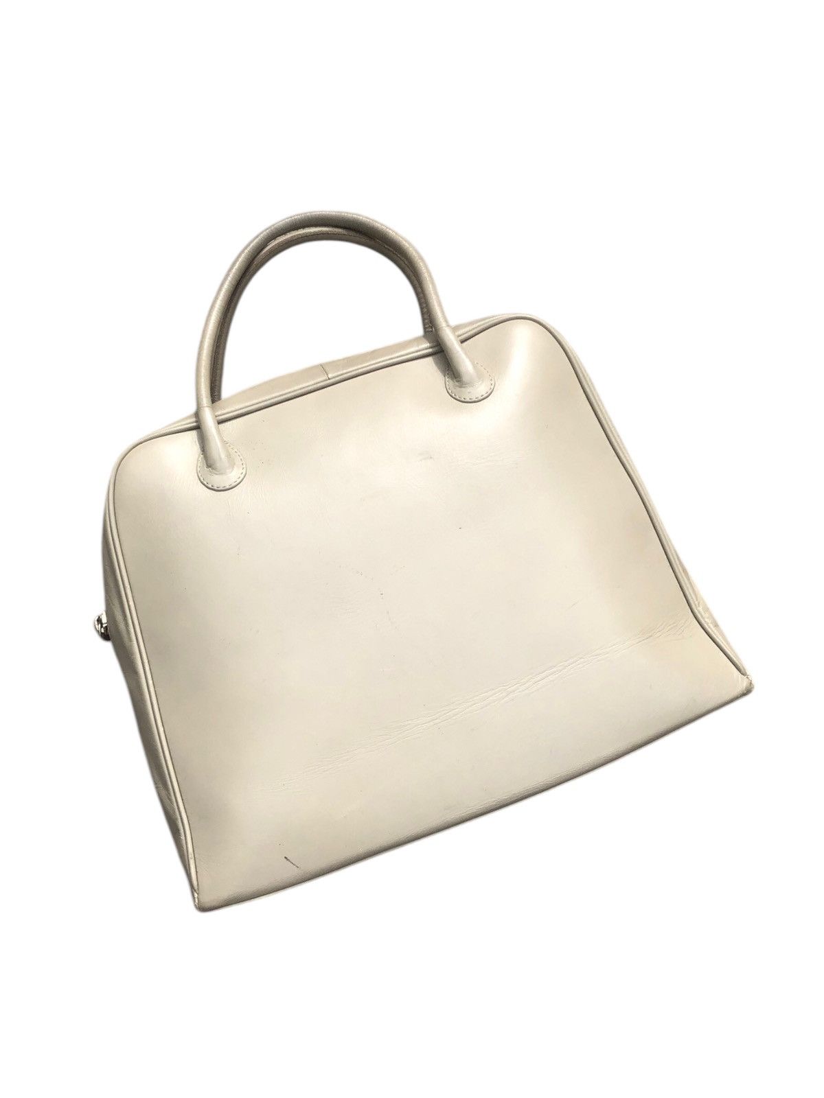 Helmut Lang 🔥Vintage HELMUT LANG Square Cream Archive Designer Tote Bag Size ONE SIZE - 2 Thumbnail
