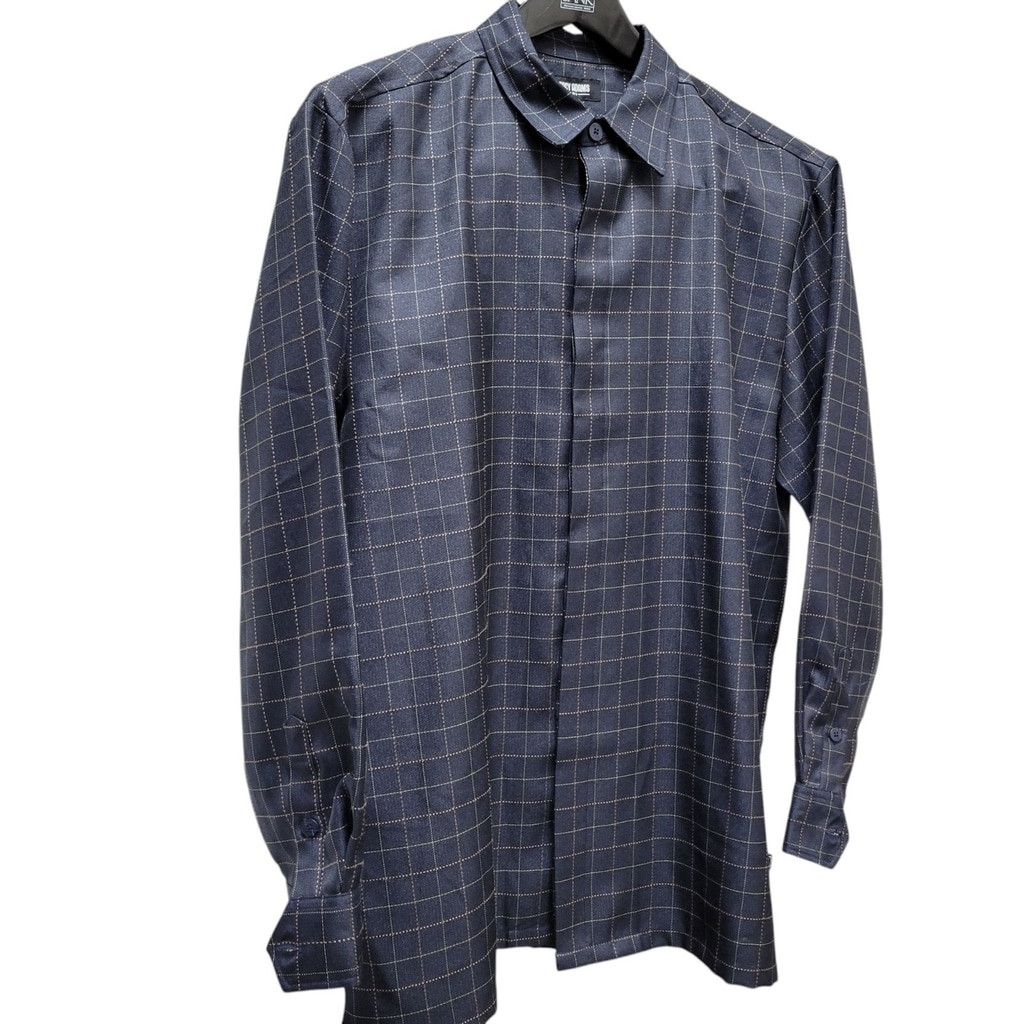 Stacy Adams Stacy Adams Men's Plaid Shirt Jacket Size Large Navy Size US L / EU 52-54 / 3 - 3 Thumbnail
