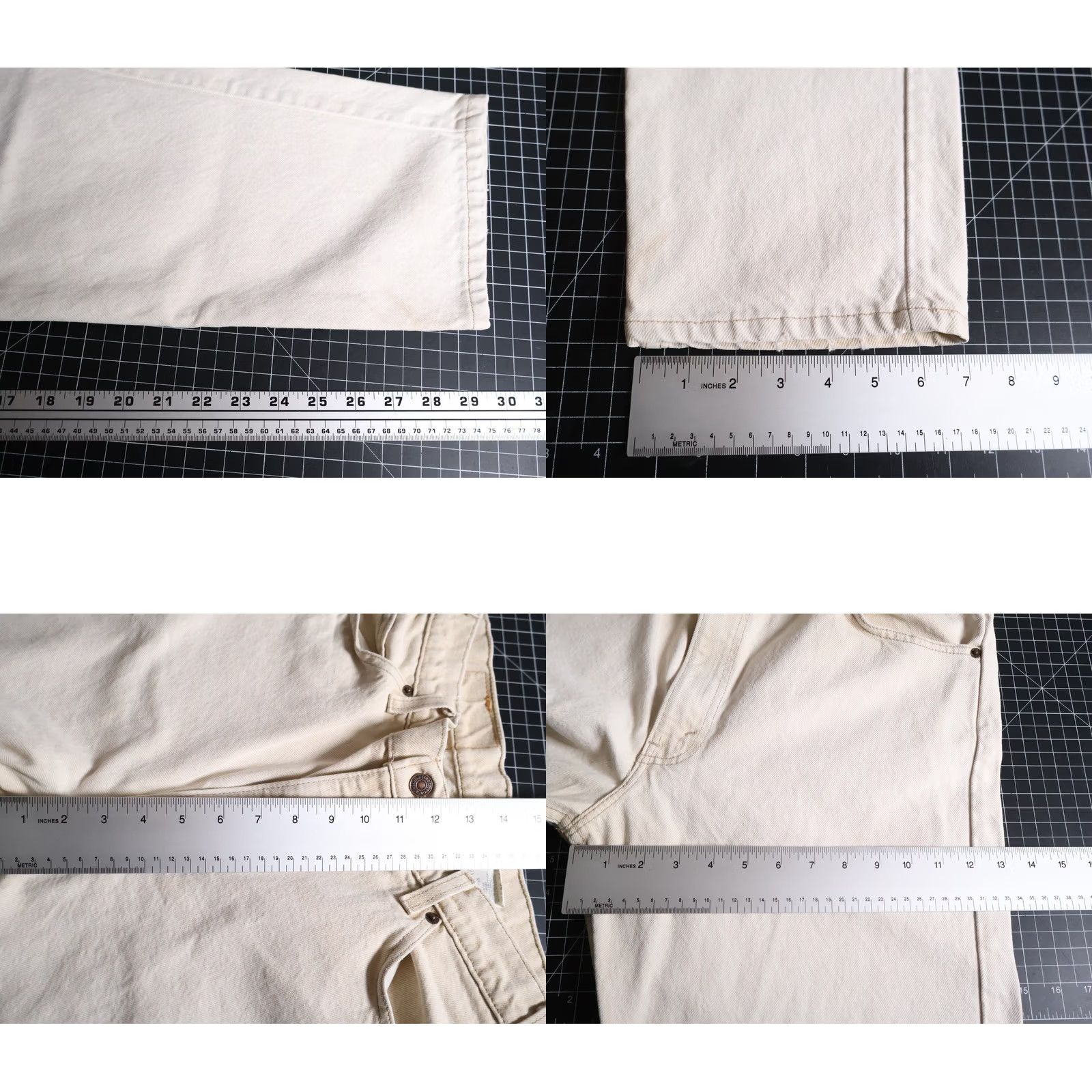 Levi's VINTAGE Levi's 550 Jeans Mens 33 x 29 Ivory Relaxed Tapered Orange Tab Men Jeans 90s Hipster Retro Vintage Grunge Casual All Seasons Mens Size US 33 - 8 Thumbnail
