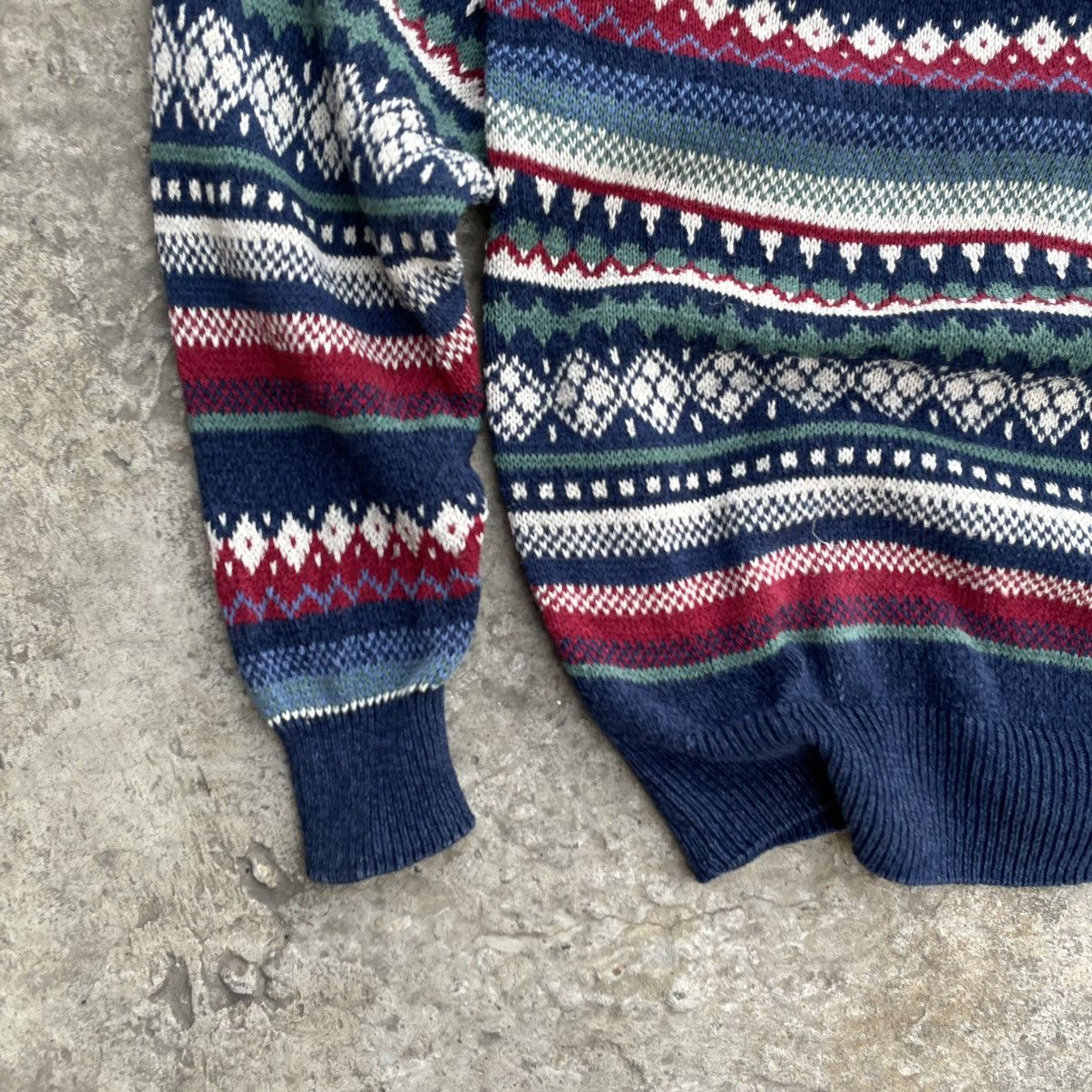 Vintage Vintage Knit Sweater Zip 1/4 Abstract Logo Norway Style USA Size US XL / EU 56 / 4 - 9 Thumbnail