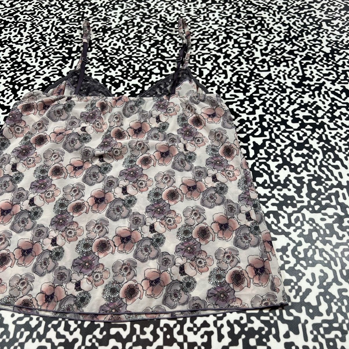 Vintage Vintage Y2K Retro Floral Sexy Style Tank Top Sleeveless 90s Size M / US 6-8 / IT 42-44 - 12 Thumbnail