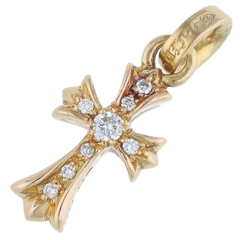 Chrome Hearts CHROME HEARTS 22K Gold Baby Fat Diamond Pendant