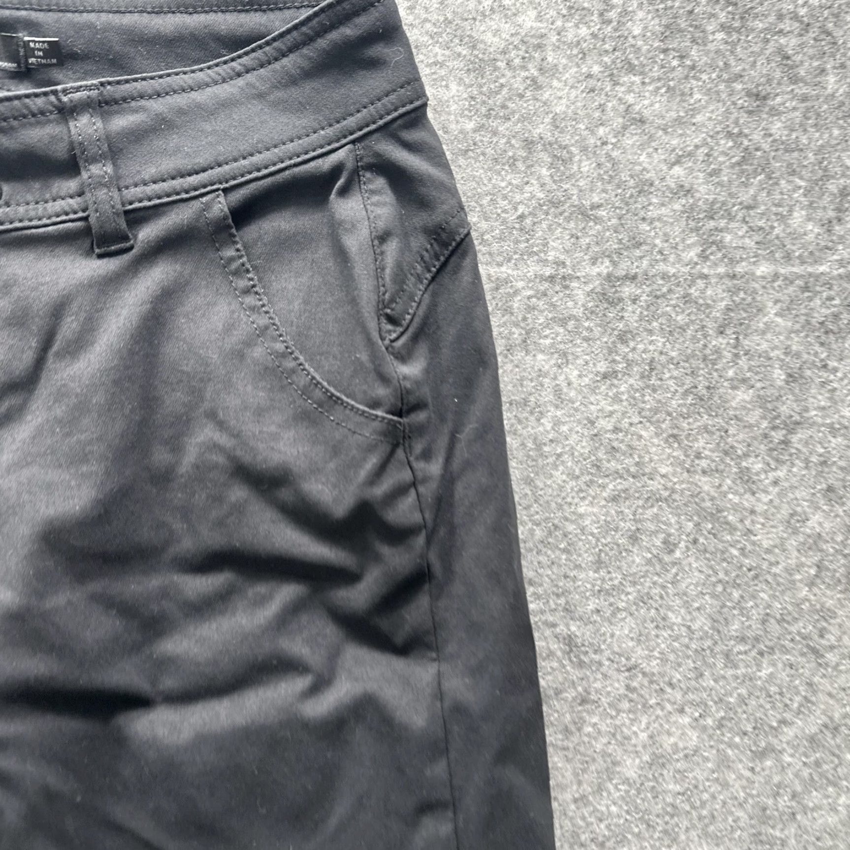 Prana PrAna Pants Womens 4 Short Black Nylon Stretch Hiking Outdoor Travel Utility Size 27" / US 4 / IT 40 - 7 Thumbnail