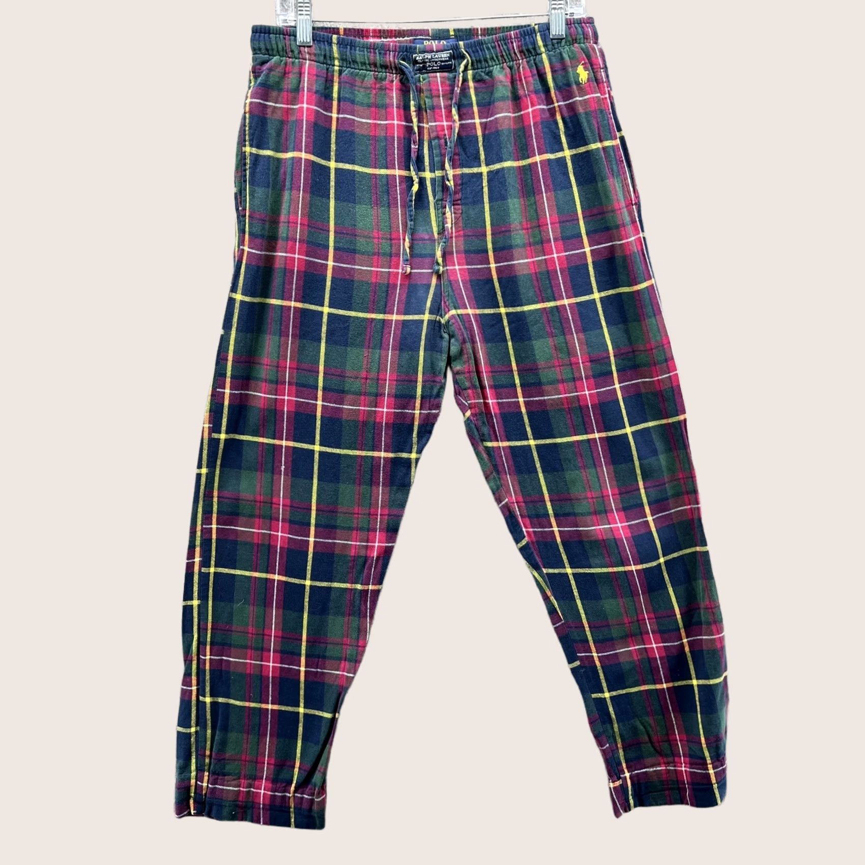 Polo Ralph Lauren Polo Ralph Lauren Pajama Pants Mens Medium Flannel Plaid Pajama Lounge Green Navy Mulitcolor vtg Size US M / EU 48-50 / 2 - 1 Thumbnail