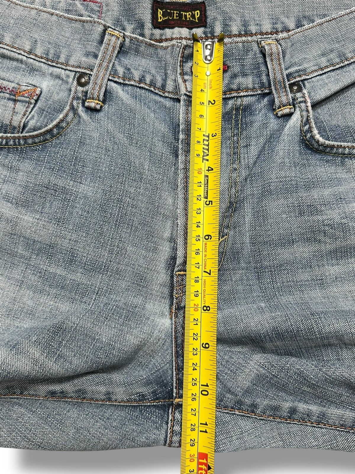 Edwin EDWIN BTJ03 Straight Leg Distressed Japan Denim Faded Wash Size US 34 / EU 50 - 19 Thumbnail