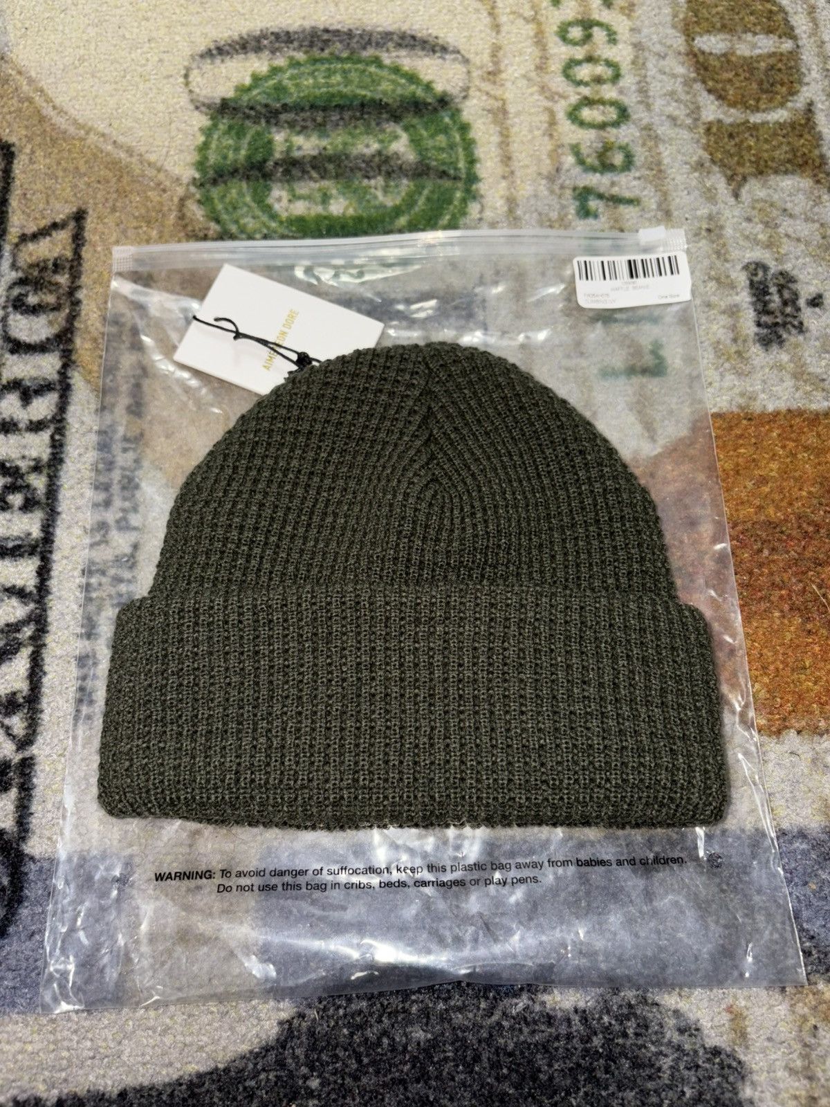 Aime Leon Dore Aime Leon Dore Waffle Knit Beanie Climbing Ivy Size ONE SIZE - 3 Thumbnail