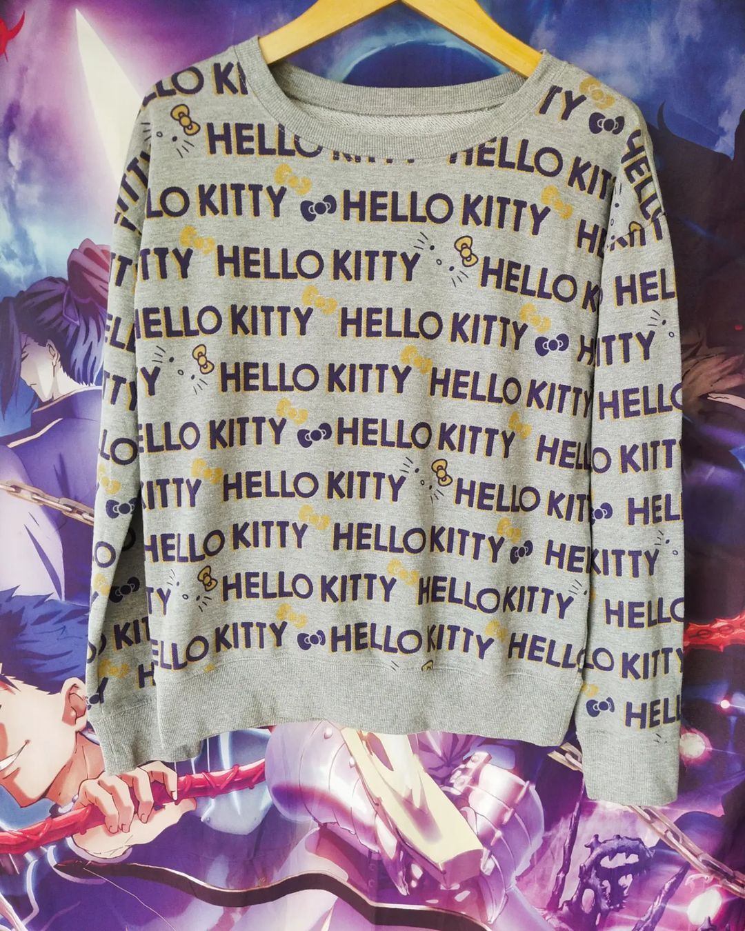 Anime × Cartoon Network Hello Kitty All Over Print Spellout Official Crewneck Size M / US 6-8 / IT 42-44 - 1 Thumbnail