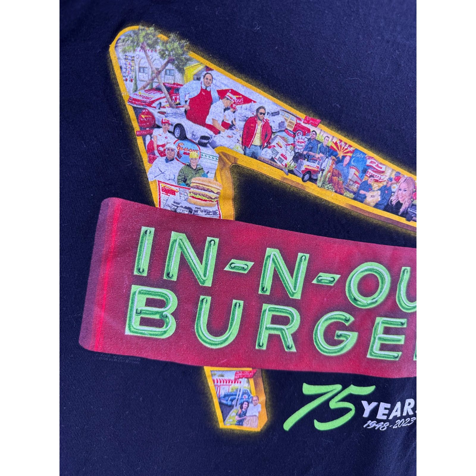 & Other Stories In N Out 75 Years Design Black Tshirt Size 2XL Size US XXL / EU 58 / 5 - 8 Thumbnail