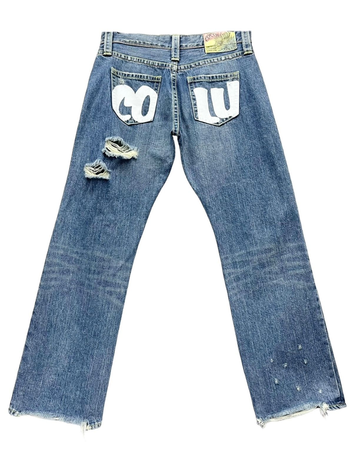 Japanese Brand 🔥FYE🔥90’s CO&LU Distressed Ripped Denim Hysteric Style Size US 30 / EU 46 - 3 Thumbnail