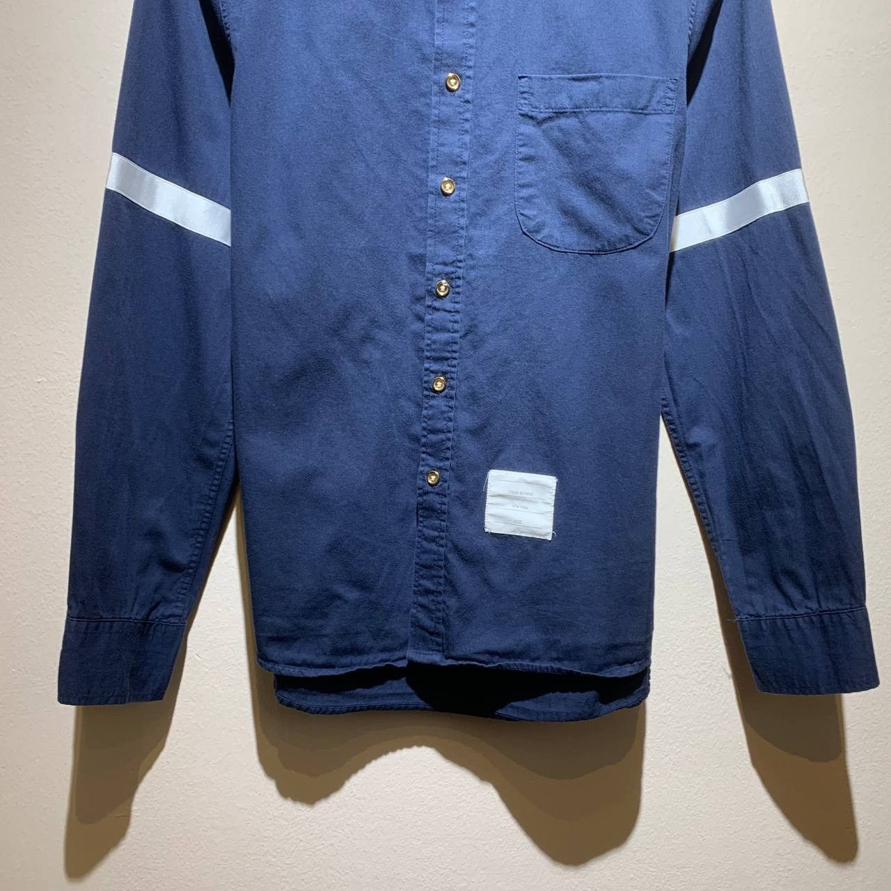 Thom Browne Thom Browne New York Dark Blue Button Up Shirts Size US S / EU 44-46 / 1 - 5 Thumbnail