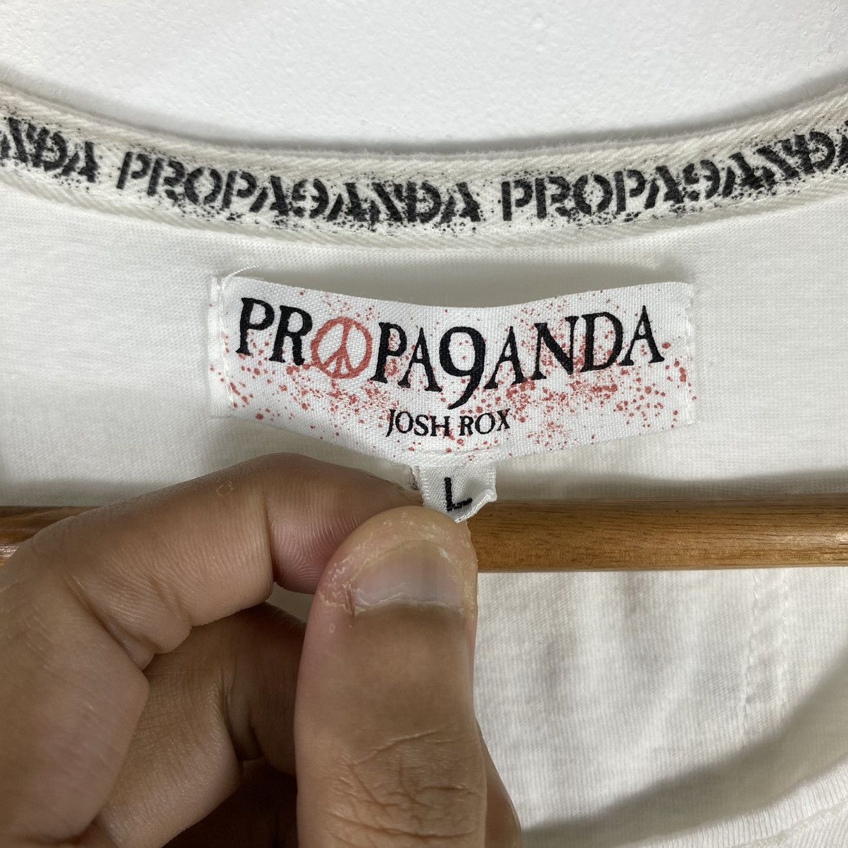 If Six Was Nine × Japanese Brand × Le Grande Bleu (L.G.B.) PROPAGANDA JOSH BOX ANARCHY MEDIA CONTROL TEE Size US L / EU 52-54 / 3 - 9 Thumbnail