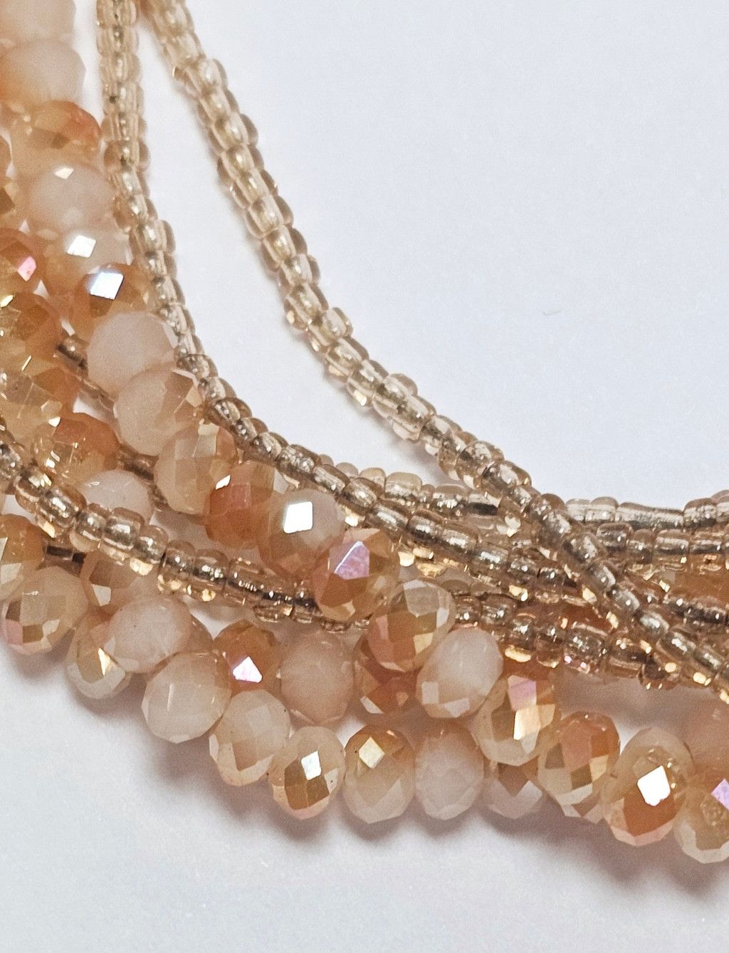Other Iridescent Peach Multi-Strand Statement Bracelet Size ONE SIZE - 5 Thumbnail