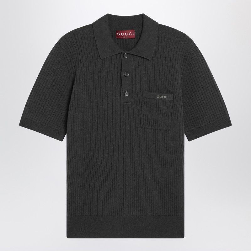 Gucci Gucci Military Green Wool And Cashmere Polo Size US L / EU 52-54 / 3 - 1 Thumbnail