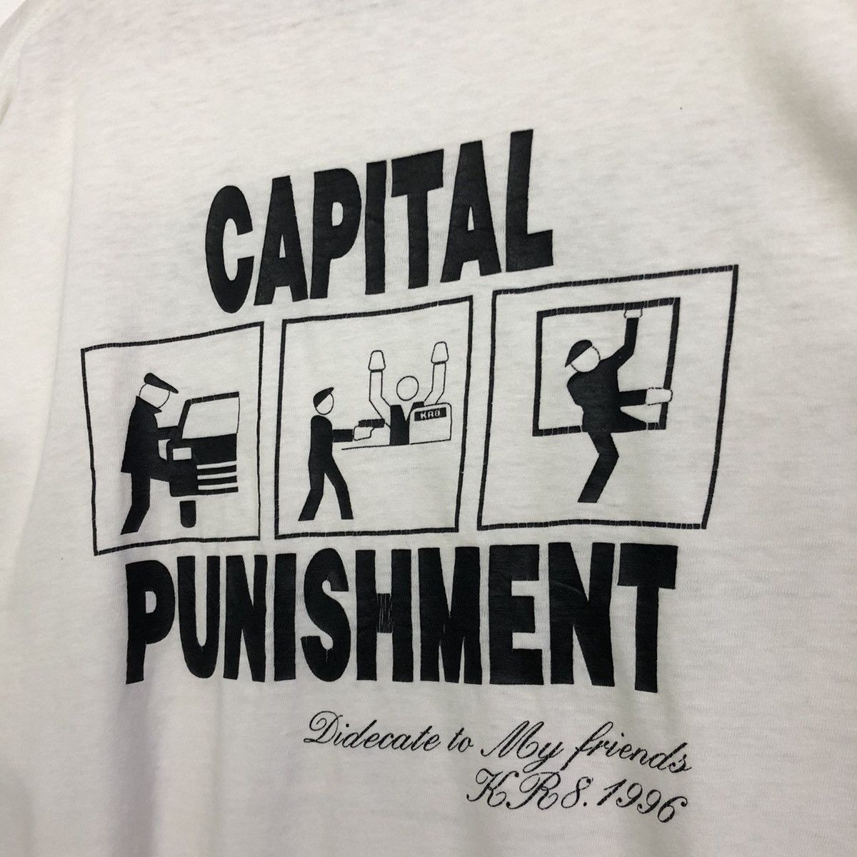 Vintage Vintage Prisoner Capital Punishment Streetwear Tshirt Size US XL / EU 56 / 4 - 9 Thumbnail