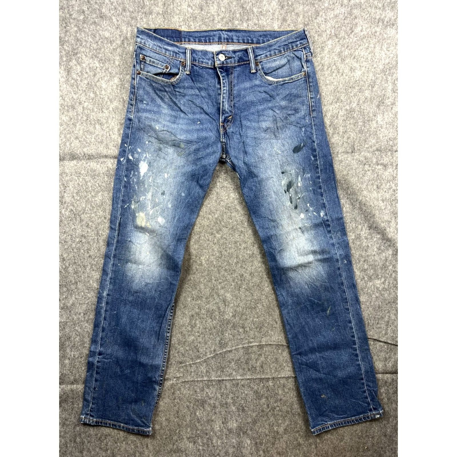 Levi's Levi's 504 Jeans Men Regular Fit Straight Size 33x32 Blue Denim Mid Rise 5-Pocket Zipper Logo Stretch Size US 33 - 2 Thumbnail