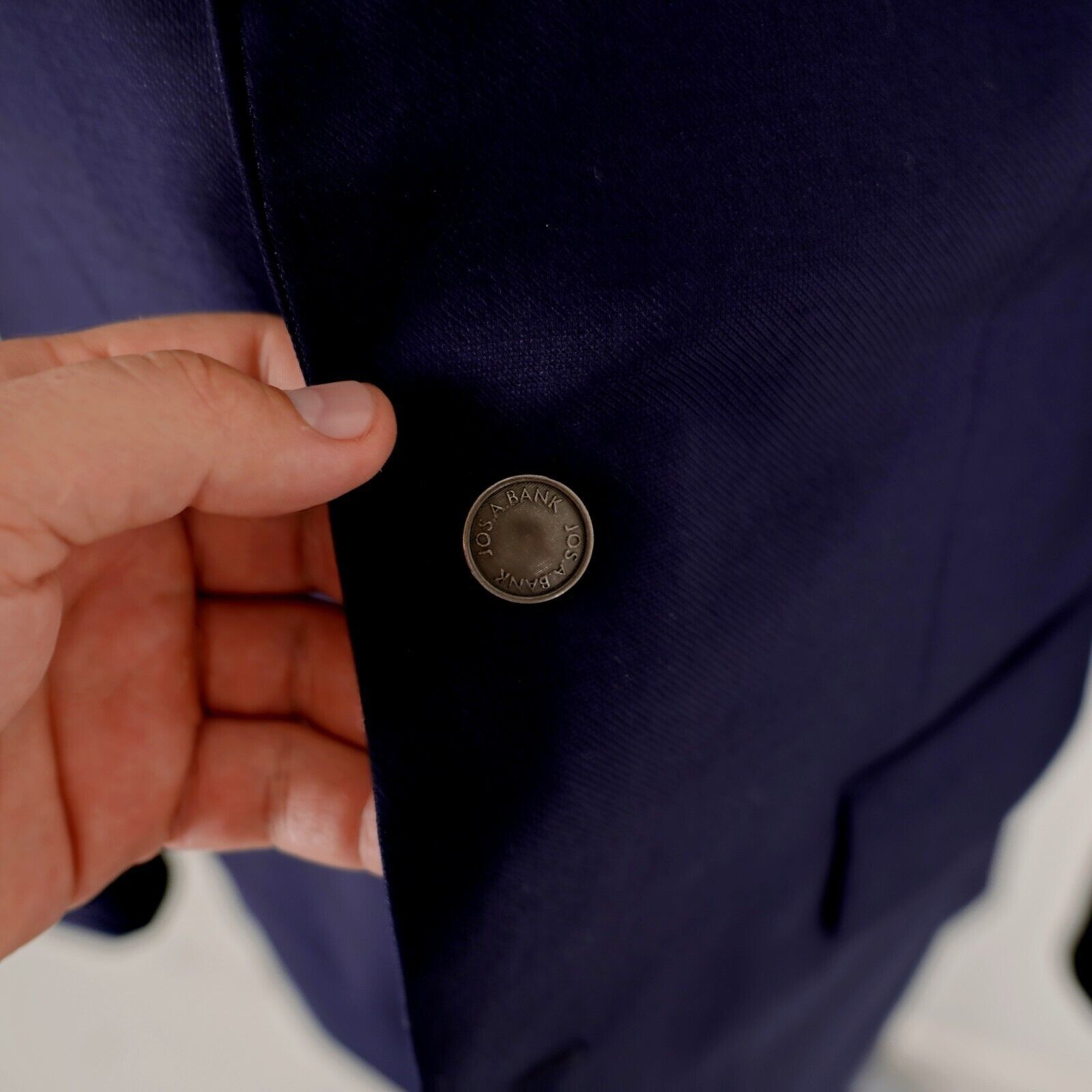 Jos. A. Bank Jos A Bank Traveler's Tailored Fit Wool 2 Button Blue Blazer Size 40R - 9 Thumbnail