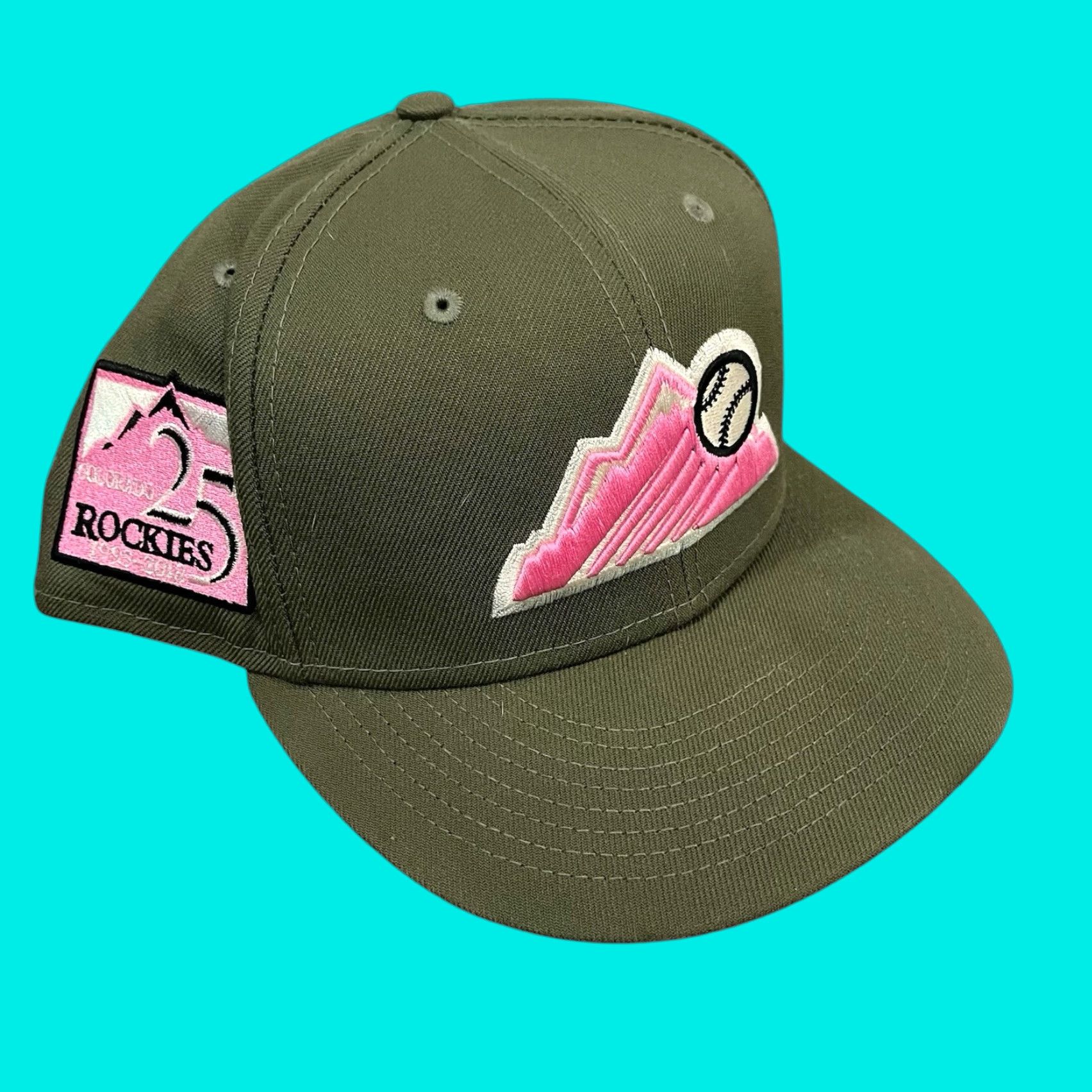 New Era NEW ERA Baseball Cap Colorado Rockies Green UV Sz 7 5/8 Mens Size ONE SIZE - 1 Thumbnail