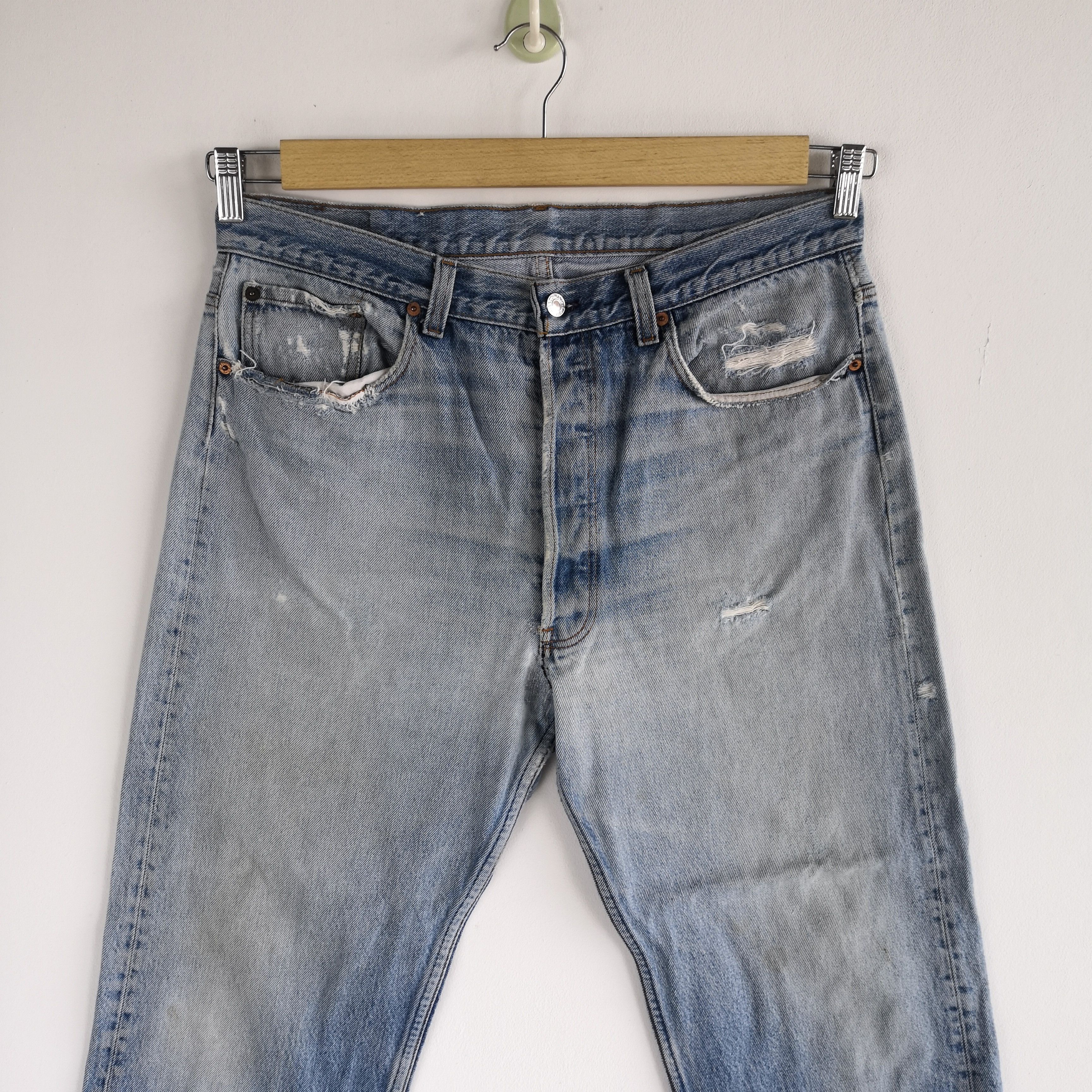 Levi's Vintage Levis 501 Distressed Jeans Levi's Faded Rusty Denim Size US 34 / EU 50 - 3 Thumbnail
